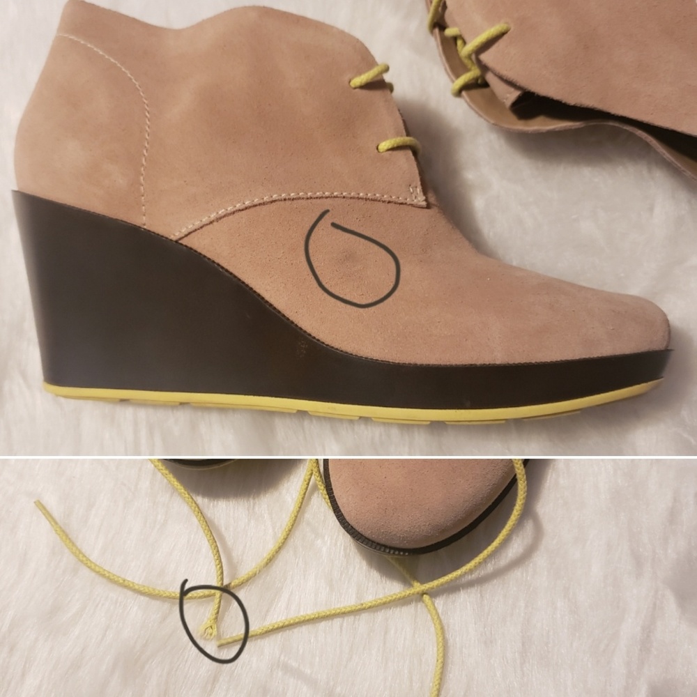 Cole Haan Nike Air Britt Chukka Suede Wedges 9.5 - Picture 6 of 8